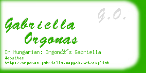 gabriella orgonas business card